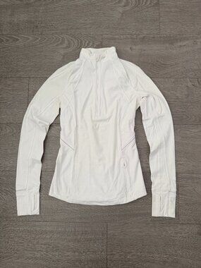 lululemon White Half-Zip Running Pullover Size 2